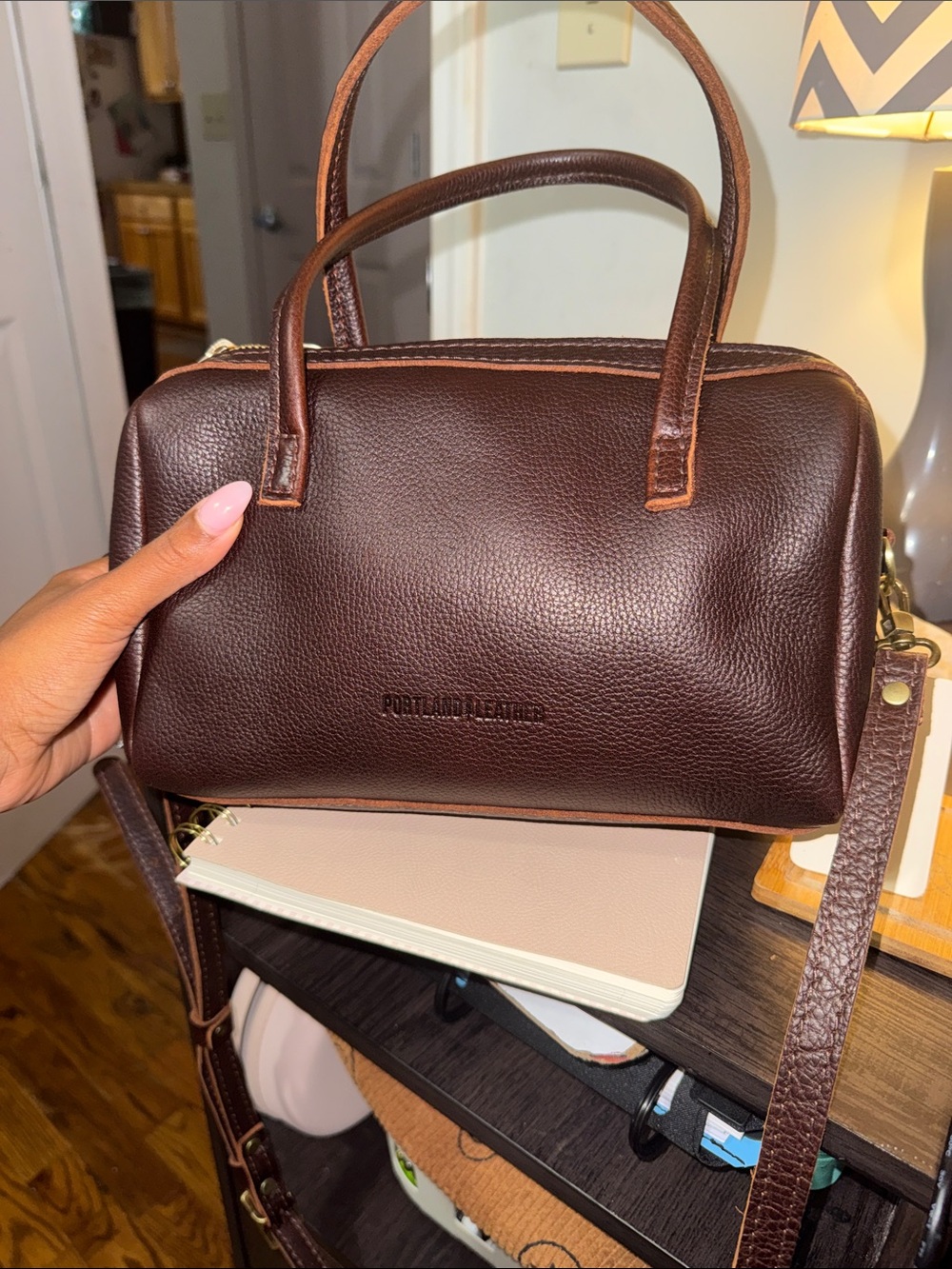 Portland leather premium Sloan bag- large Coldbrew - Picture 5 of 5